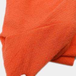 مملوكة مسبقًا جاکيت شانيل برتقالي مزدوج الصدر للنساء مقاس وسط (ميديم)