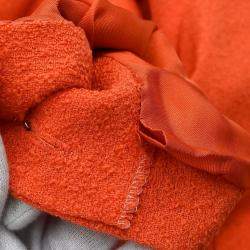 مملوكة مسبقًا جاکيت شانيل برتقالي مزدوج الصدر للنساء مقاس وسط (ميديم)