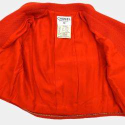 Chanel Single Breasted Red Jacket FR 40