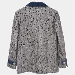 Chanel Single Breasted Jacket Gray FR 38