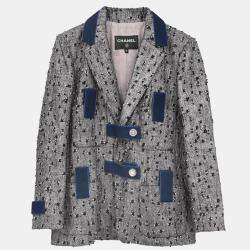 Chanel Single Breasted Jacket Gray FR 38