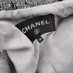Chanel Single Breasted Jacket Gray FR 38