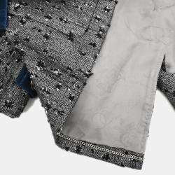 Chanel Single Breasted Jacket Gray FR 38