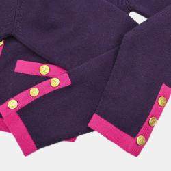 Chanel Purple Suit Cardigan Top Skirt 