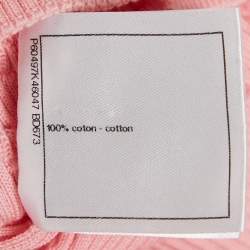 Chanel Pink Rib Knit La Pause Pearl Cardigan M