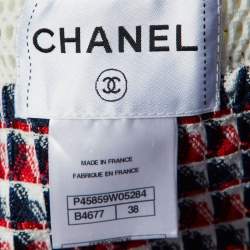 Chanel White Mesh & Tweed Cropped Jacket M