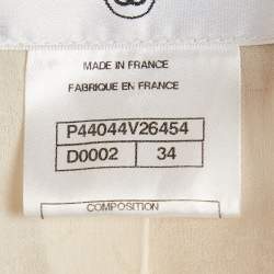 مملوكة مسبقًا Chanel Beige Boucle Lurex Detail Jacket S