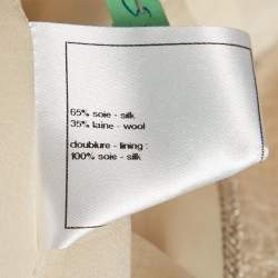 مملوكة مسبقًا Chanel Beige Boucle Lurex Detail Jacket S