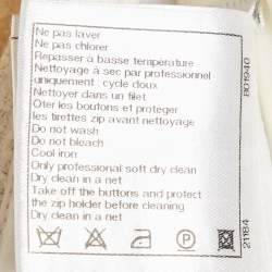 Pre Owned Chanel Cream Boucle Skiny Trousers S