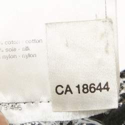 مملوكة مسبقًا Chanel Black Logo Detail Rib Knit Top L