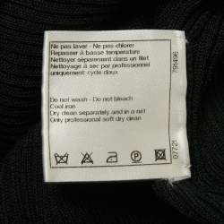 مملوكة مسبقًا Chanel Black Logo Detail Rib Knit Top L