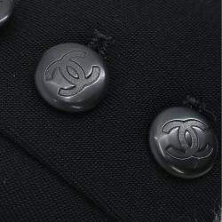 Pre Owned جاكيت صدرية واحدة شانيل أسود 96C مقاس 36