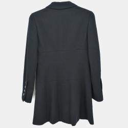 Pre Owned جاكيت صدرية واحدة شانيل أسود 96C مقاس 36