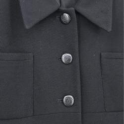 Pre Owned جاكيت صدرية واحدة شانيل أسود 96C مقاس 36