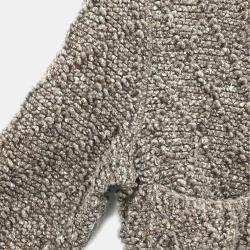 مملوكة مسبقًا جاكيت شانيل بدون ياقة بني 93A مقاس 40