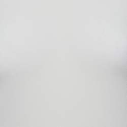 Pre Owned Chanel White Silk Logo Metal Detail Long Sleeve Top S