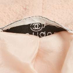 Pre Owned Chanel Pink Tweed Shawl Collar Jacket L
