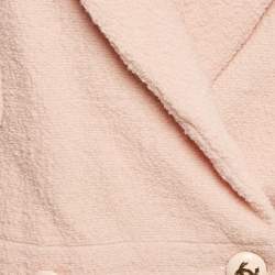 Pre Owned Chanel Pink Tweed Shawl Collar Jacket L
