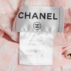 مملوكة مسبقًا Chanel Pink Seeksucker and Tweed Mini Dress M