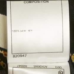 Pre Owned Chanel Black Printed Silk Asymmetric Kaftan Dress One Size 