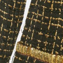 Pre Owned جاكيت شانيل لوركس أسود / ذهبي تويد بأزرار مزدوجة مقاس وسط (ميديوم)