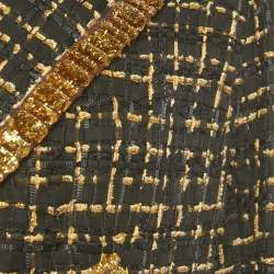 Pre Owned جاكيت شانيل لوركس أسود / ذهبي تويد بأزرار مزدوجة مقاس وسط (ميديوم)