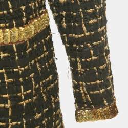 Pre Owned جاكيت شانيل لوركس أسود / ذهبي تويد بأزرار مزدوجة مقاس وسط (ميديوم)