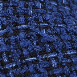 مملوكة مسبقًا جاكيت شانيل كحلي مفرد بدون ياقة مقاس 42