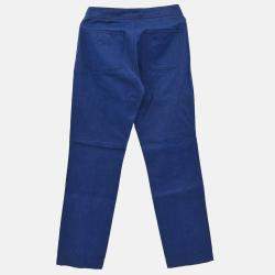 Pre Owned Chanel Blue Denim Long Pants Size 36