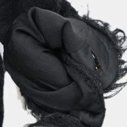 Pre Owned جاكيت شانيل بدون ياقة بصف أزرار أسود #40