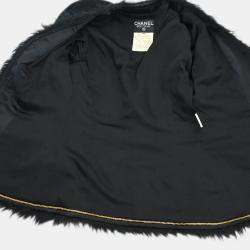 Pre Owned جاكيت شانيل بدون ياقة بصف أزرار أسود #40