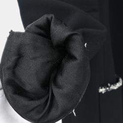 Pre Owned Chanel Single Breasted Black Wool Jacket Size 42