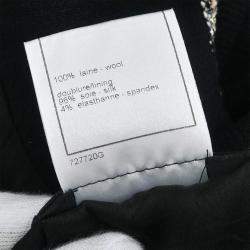 Pre Owned Chanel Single Breasted Black Wool Jacket Size 42