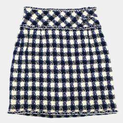 Pre Owned Chanel Multicolor Wool Skirt Size 40