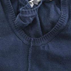 Pre Owned Chanel Navy Blue Sleeveless Top  38