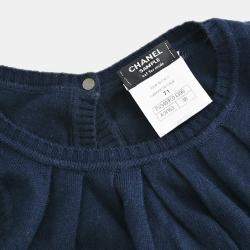 Pre Owned Chanel Navy Blue Sleeveless Top  38