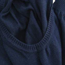 Pre Owned Chanel Navy Blue Sleeveless Top  38