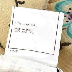 Pre Owned قميص شانيل حرير بنمط زهور متعدد الألوان بأكمام قصيرة مقاس 38