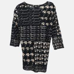 مملوكة مسبقًا توب شانيل قماش مادل أسود مقاس 34