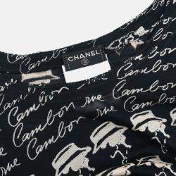 مملوكة مسبقًا توب شانيل قماش مادل أسود مقاس 34