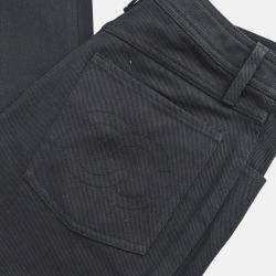 Pre Owned Chanel Black Cotton Pants Women Size 34