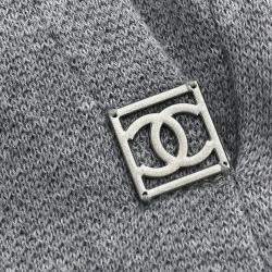 Pre Owned Chanel Sport Line Gray Fabric Long Pants Size 38