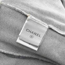 Pre Owned Chanel Sport Line Gray Fabric Long Pants Size 38