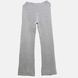 Pre Owned Chanel Sport Line Gray Fabric Long Pants Size 38