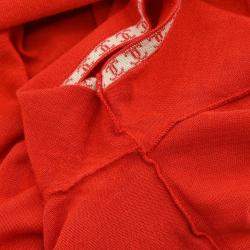 Pre Owned Chanel Short Sleeve Red Knit Top Size 36
