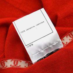 Pre Owned Chanel Short Sleeve Red Knit Top Size 36