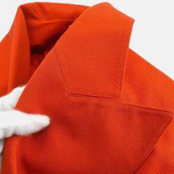 Pre Owned Chanel Red Fabric Jacket Size 36