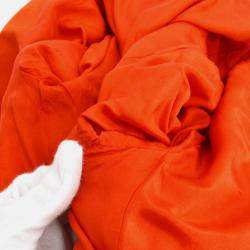 Pre Owned Chanel Red Fabric Jacket Size 36