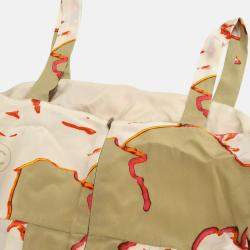 Pre Owned Chanel Skirt Beige Silk Dress Sleeveless Dress Size 38