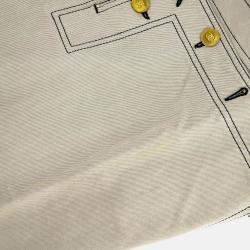 Pre Owned Chanel Beige Cotton Skirt Size 44